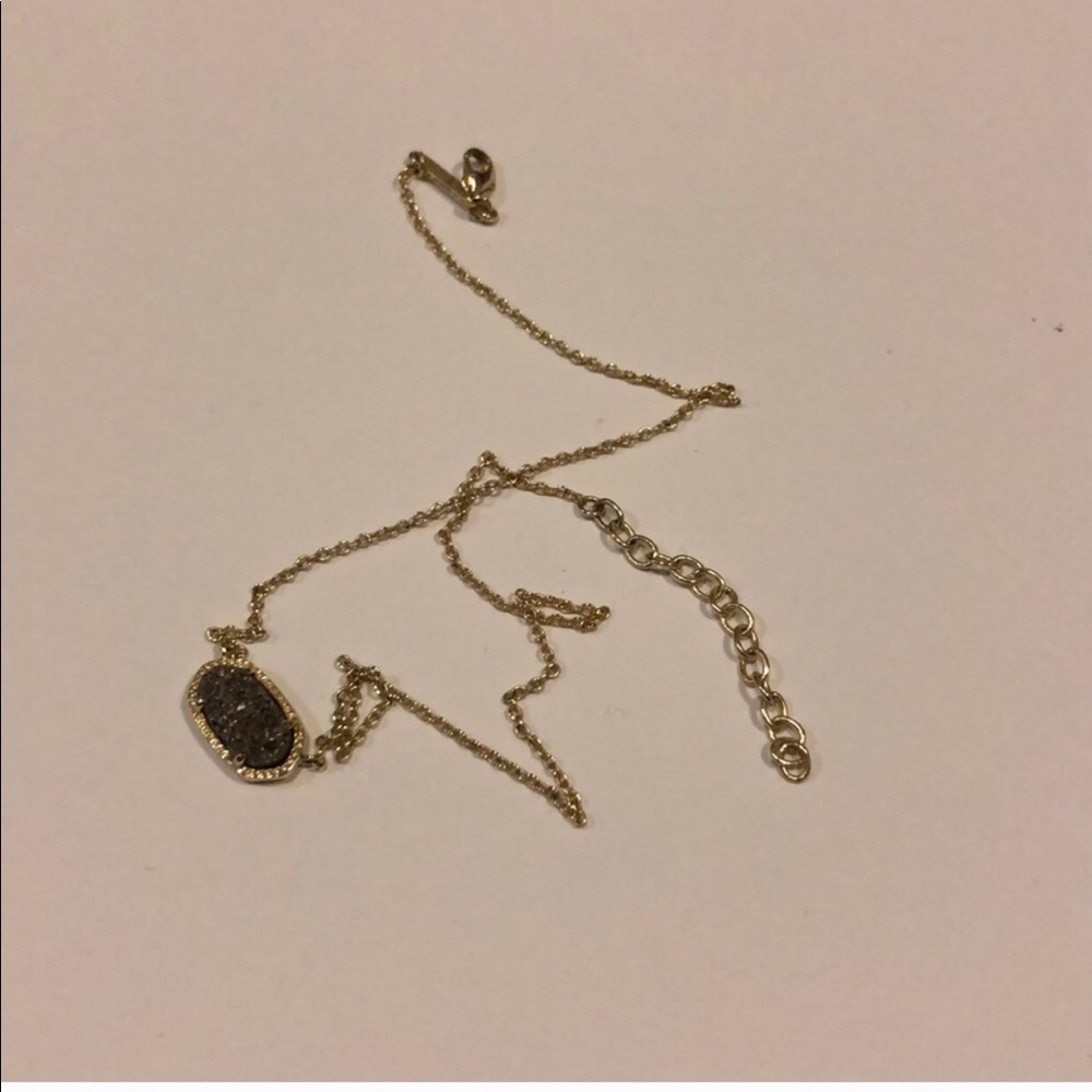 Kendra Scott druzy gray necklace